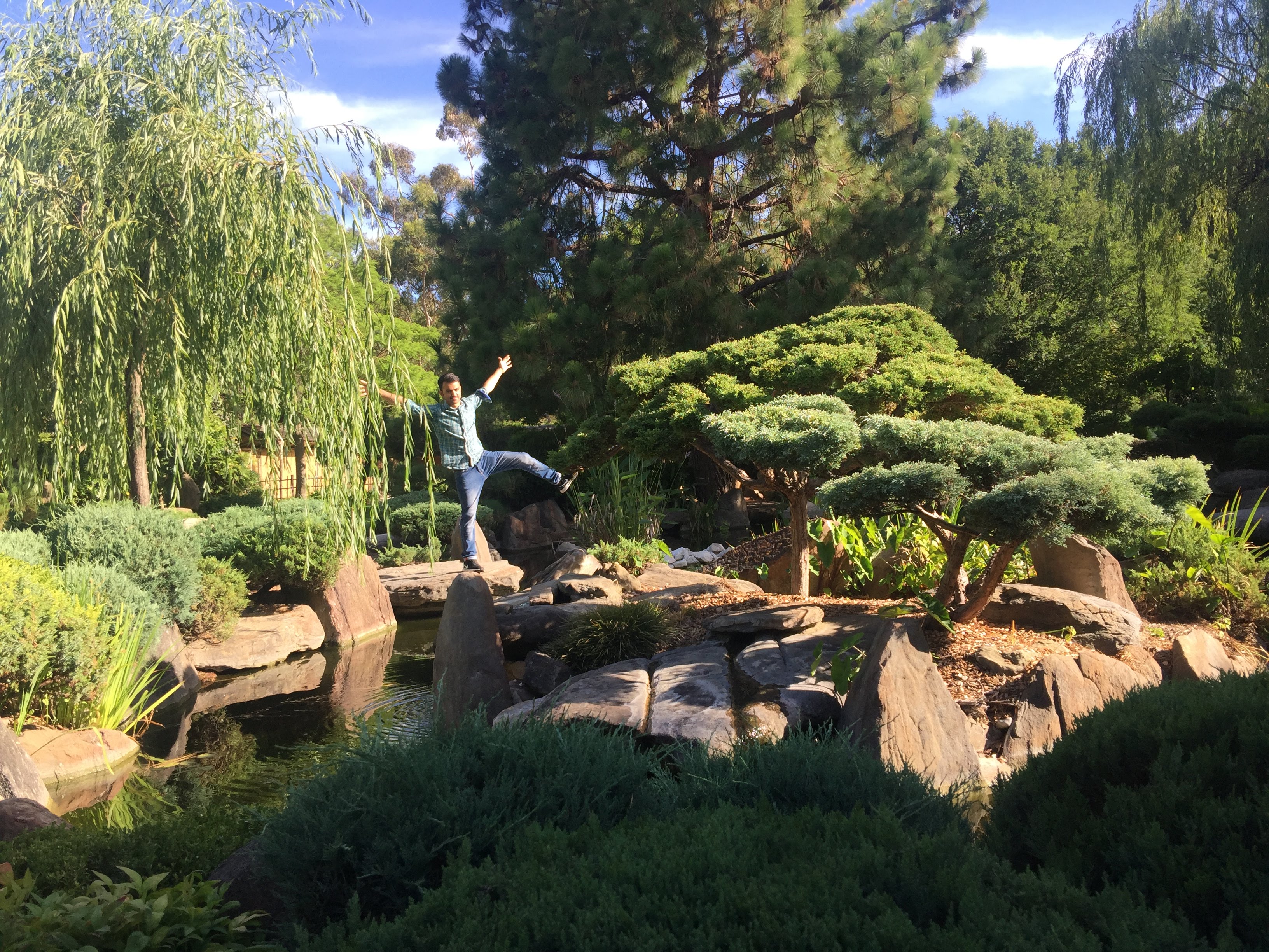 posing in Adelaide Himeji Garden