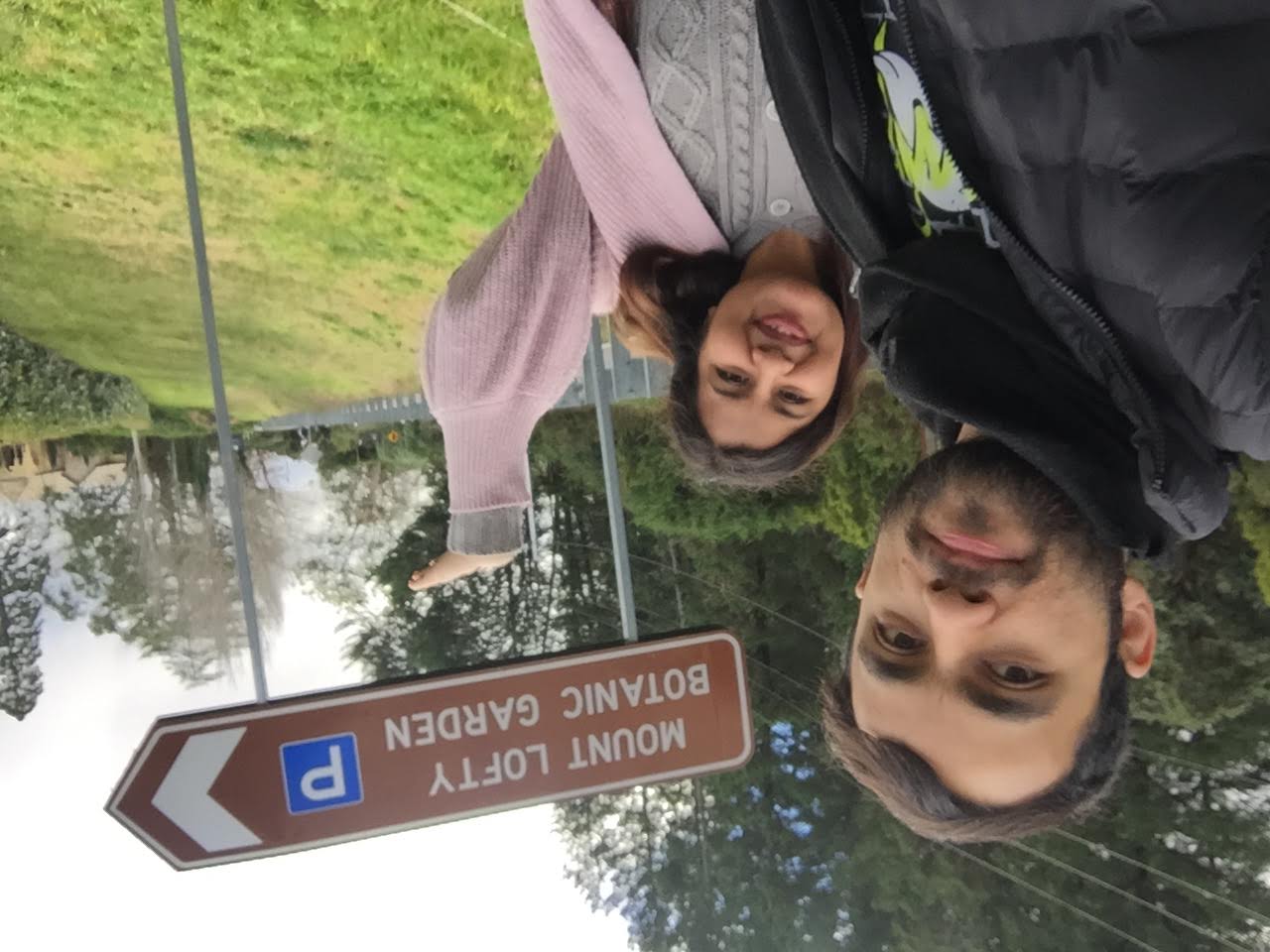 Sonisha and lakshman at Mount Lofty Botanic Garden entry